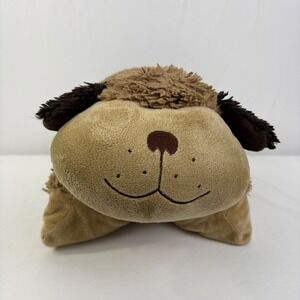Pillow Pets Snuggly Puppy Plush Folding Stuffed Animal Tan Brown 18 inch 2010